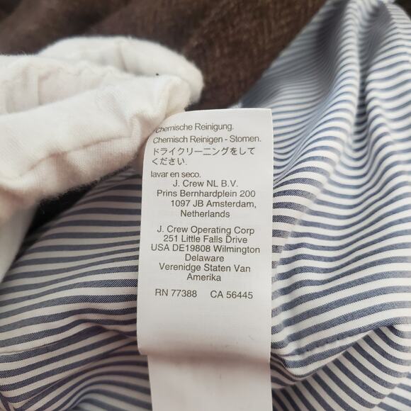 J Crew Bristol Blazer Hazelnut English Wool Herringbone Brown BA441 Size 14 - Picture 11 of 11